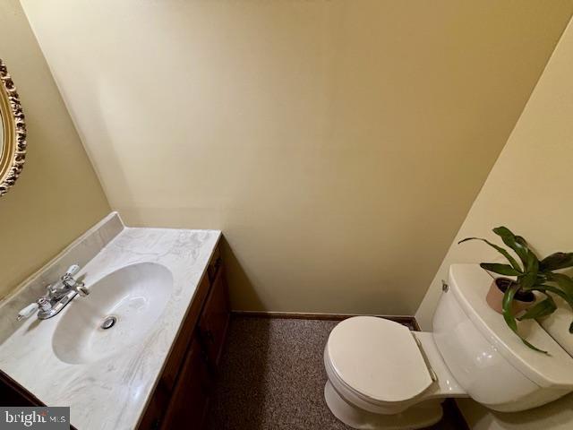 132 Popodickon Dr, Boyertown, PA 19512 - half bathroom featuring vanity and toilet