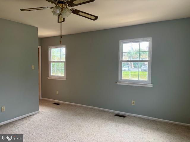 132 Popodickon Dr, Boyertown, PA 19512 - carpeted empty room featuring a ceiling fan and baseboards