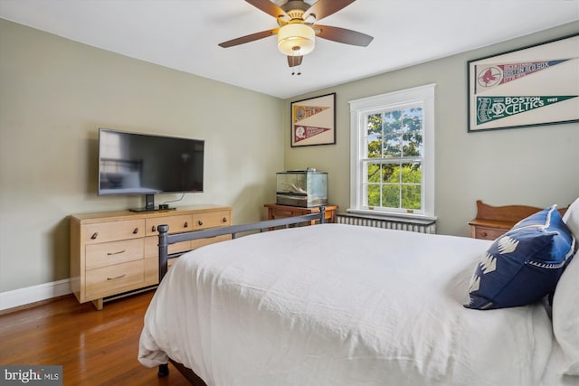 402 W Masonic View Ave, Alexandria, VA 22301 - bedroom featuring wood finished floors, baseboards, and a ceiling fan