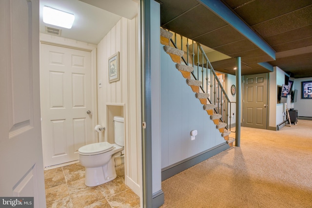 1606 Jeffers Rd, Baltimore, MD 21204 - staircase with carpet