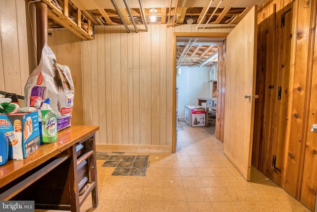 1606 Jeffers Rd, Baltimore, MD 21204 - interior space with tile patterned floors and wood walls
