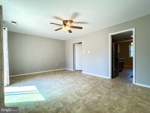 131 Arundel Rd, Pasadena, MD 21122 - empty room with ceiling fan and baseboards