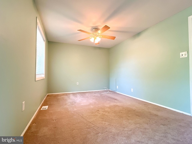 131 Arundel Rd, Pasadena, MD 21122 - carpeted empty room with a ceiling fan and baseboards