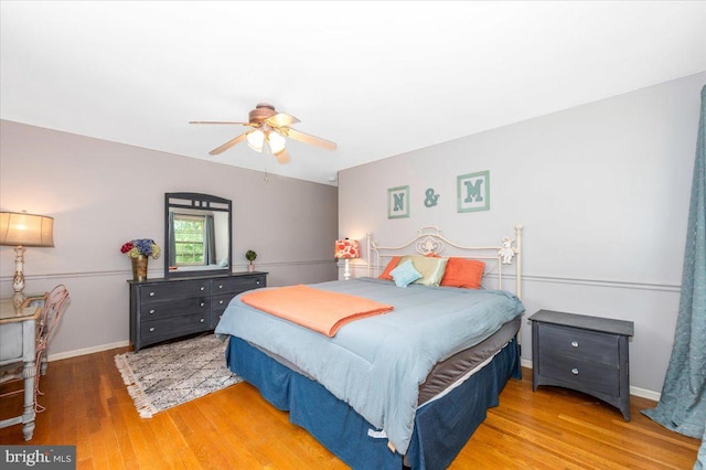 4117 Charley Forest St, Olney, MD 20832 - bedroom featuring wood finished floors, ceiling fan, and baseboards