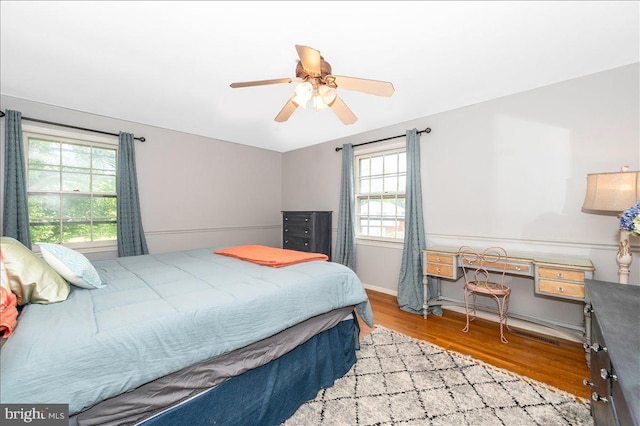 4117 Charley Forest St, Olney, MD 20832 - bedroom with wood finished floors and a ceiling fan