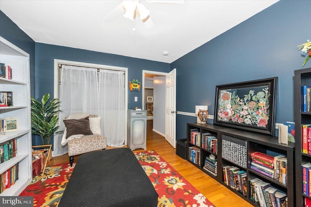 4117 Charley Forest St, Olney, MD 20832 - sitting room featuring ceiling fan and wood finished floors