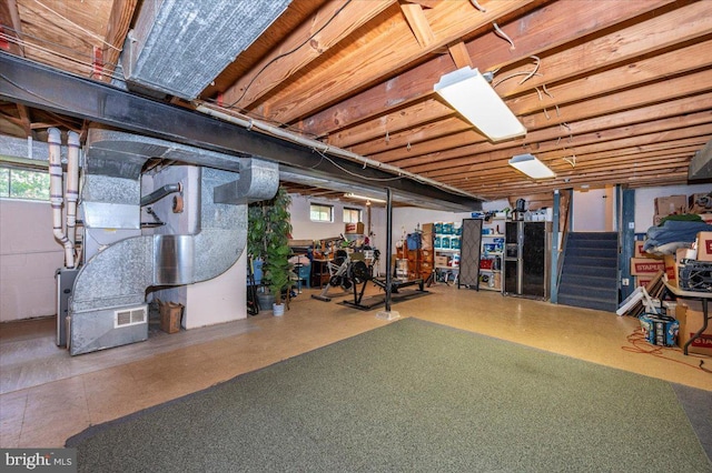 4117 Charley Forest St, Olney, MD 20832 - basement with healthy amount of natural light and stairway