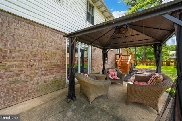 4117 Charley Forest St, Olney, MD 20832 - view of patio / terrace with a gazebo and outdoor lounge area
