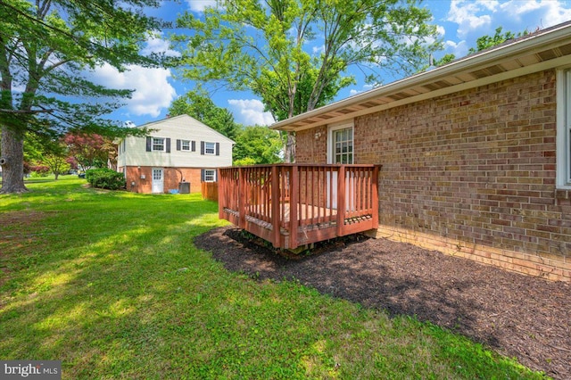 4117 Charley Forest St, Olney, MD 20832 - view of grassy yard with a wooden deck