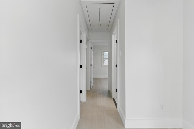 3835 Dresher Rd, Bensalem, PA 19020 - corridor featuring attic access and baseboards