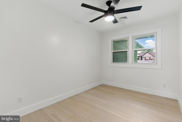 3835 Dresher Rd, Bensalem, PA 19020 - unfurnished room featuring baseboards, wood finished floors, and a ceiling fan