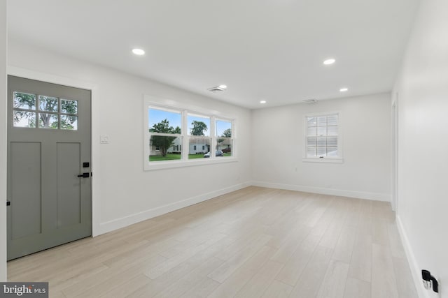 3835 Dresher Rd, Bensalem, PA 19020 - foyer entrance with light wood-style flooring, recessed lighting, and baseboards