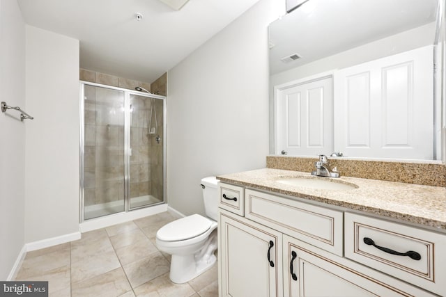 4480 Market Commons Dr Unit 416, Fairfax, VA 22033 - full bath with vanity, toilet, a stall shower, and baseboards