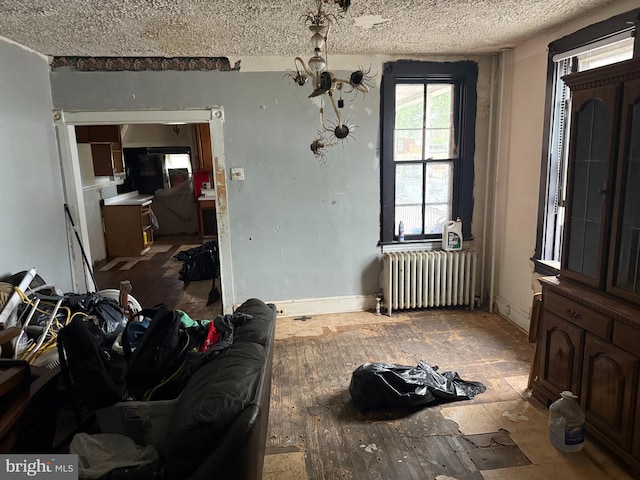 567 S Christian St, Lancaster, PA 17602 - dining space featuring radiator heating unit and a textured ceiling