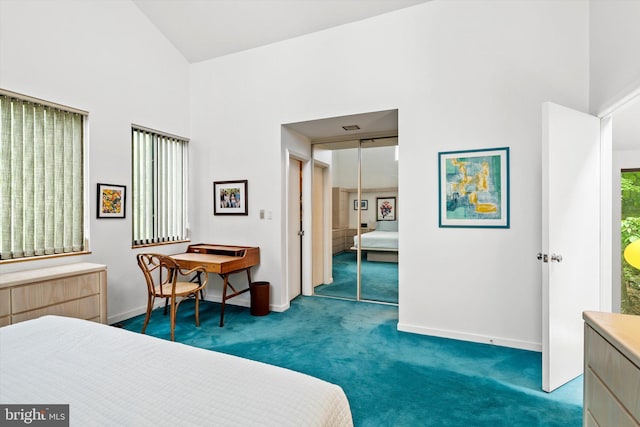 1163 Stuart Rd, Princeton, NJ 08540 - bedroom featuring carpet flooring, a towering ceiling, and baseboards