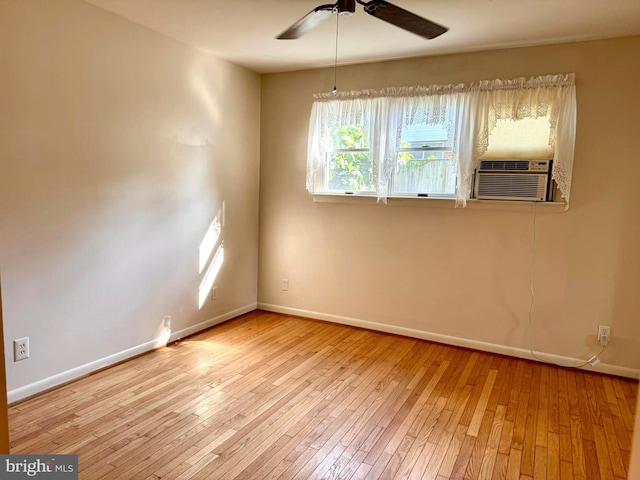 7200 Highland St, Springfield, VA 22150 - empty room with a ceiling fan, wood-type flooring, and baseboards