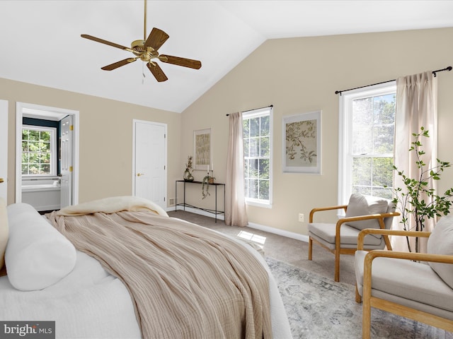3501 Marthas Vineyard Way, Edgewater, MD 21037 - bedroom featuring lofted ceiling, light colored carpet, and baseboards