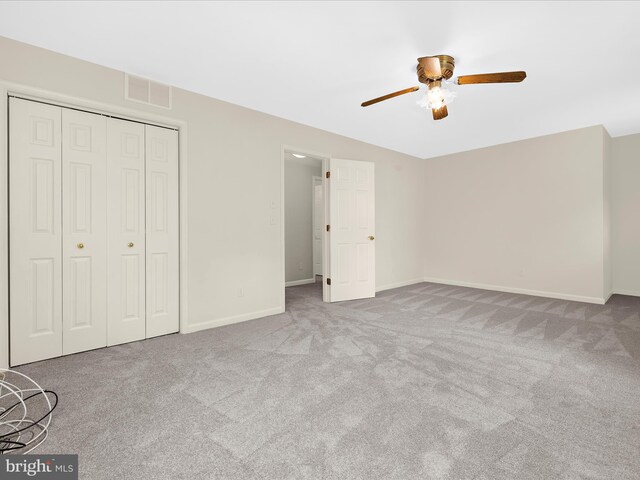 3501 Marthas Vineyard Way, Edgewater, MD 21037 - unfurnished bedroom featuring carpet floors, baseboards, a closet, and ceiling fan