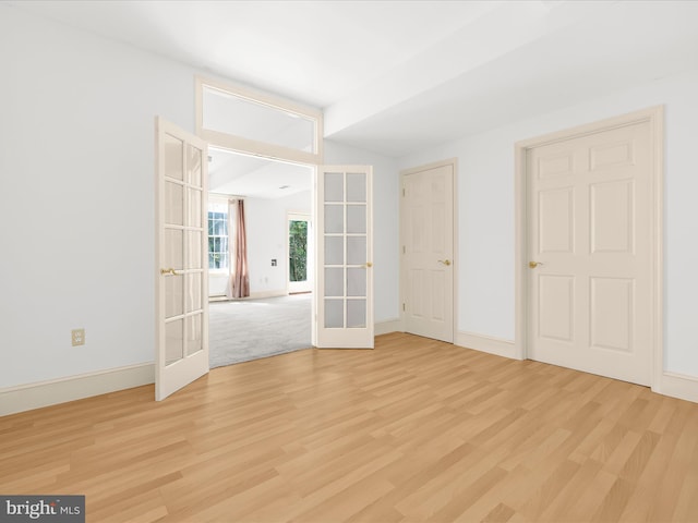 3501 Marthas Vineyard Way, Edgewater, MD 21037 - empty room with french doors, light wood-type flooring, and baseboards