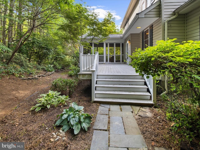 3501 Marthas Vineyard Way, Edgewater, MD 21037 - wooden deck with stairway
