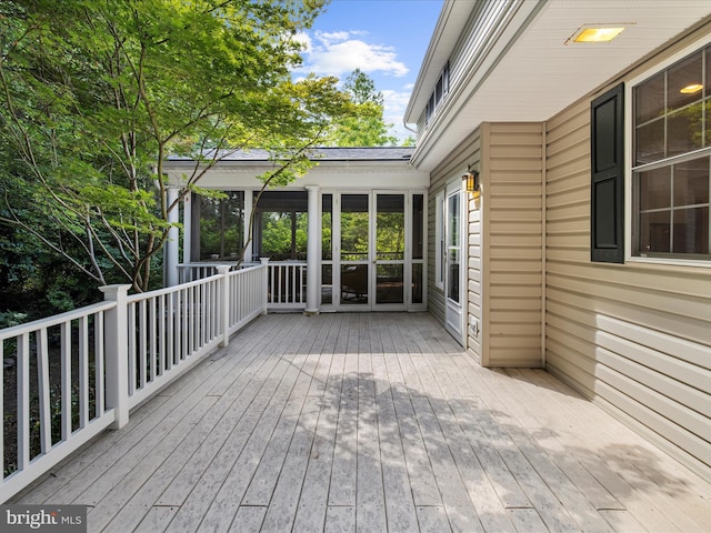3501 Marthas Vineyard Way, Edgewater, MD 21037 - wooden terrace with a sunroom