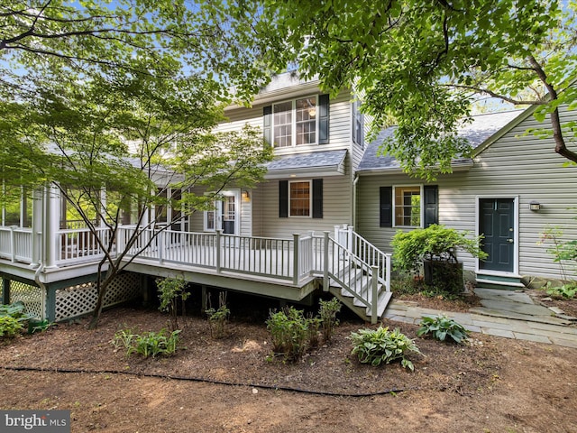 3501 Marthas Vineyard Way, Edgewater, MD 21037 - view of front of house featuring a deck and roof with shingles