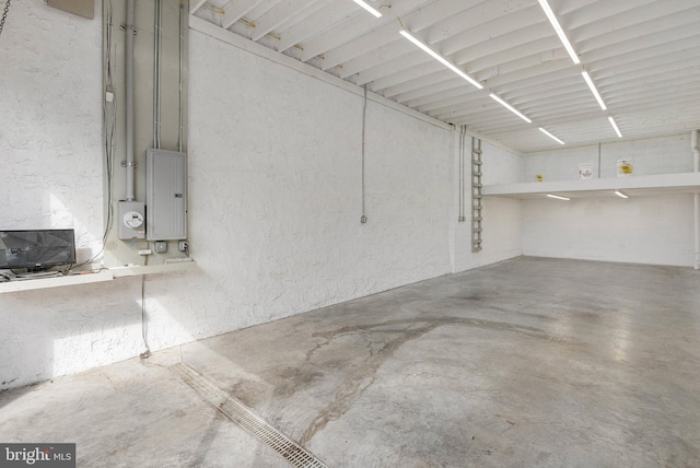 2664 Mercer St, Philadelphia, PA 19125 - garage with electric panel and a textured wall