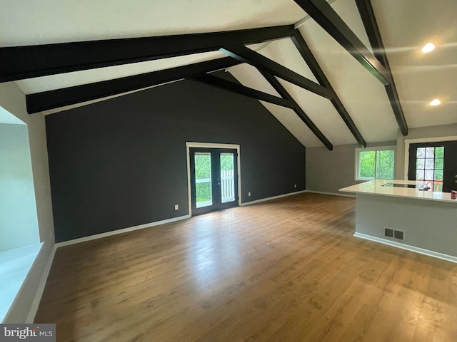 29075 Autumnwood Dr, Mechanicsville, MD 20659 - unfurnished living room with baseboards, wood finished floors, and recessed lighting