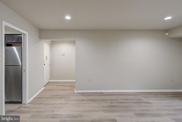 5241 W Running Brook Rd Unit 302, Columbia, MD 21044 - spare room with recessed lighting, light wood-style flooring, and baseboards