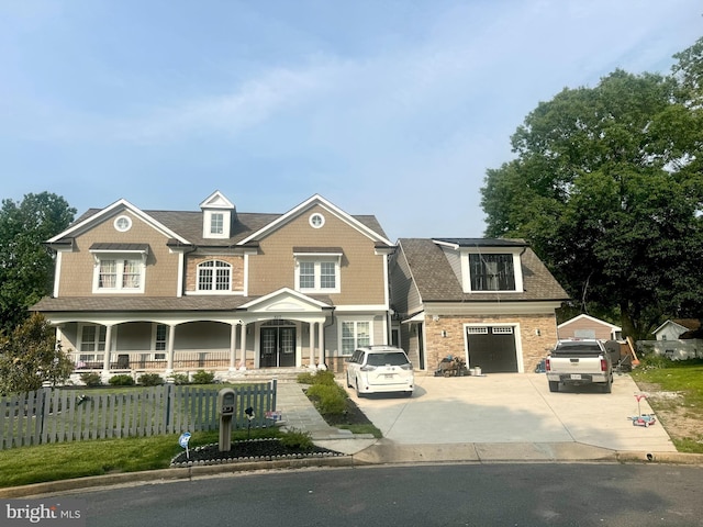 8213 Hocking Pl, Alexandria, VA 22309 - view of front of home with driveway and covered porch