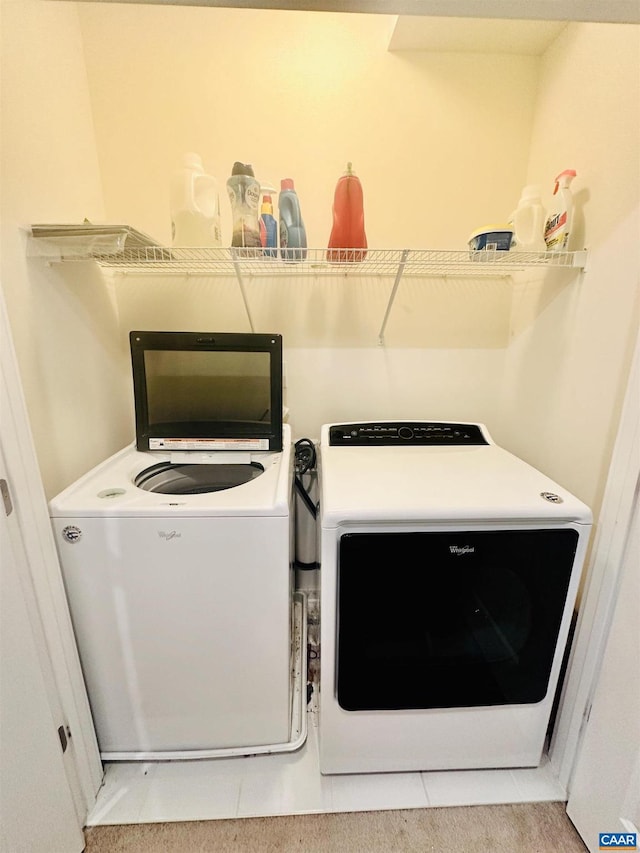 2112 Kober Way, Charlottesville, VA 22901 - washroom featuring washer and dryer and light tile patterned floors