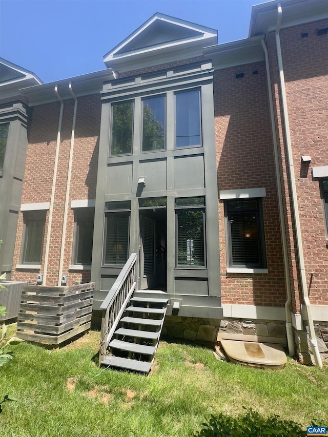 2112 Kober Way, Charlottesville, VA 22901 - rear view of property with brick siding