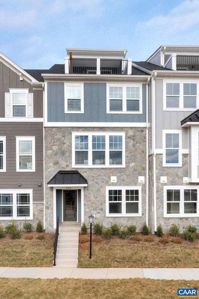 750 Park Ridge Dr, Crozet, VA 22932 - view of property featuring board and batten siding and stone siding