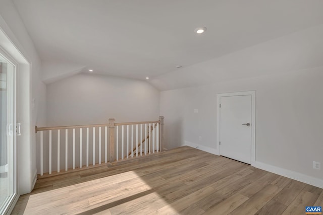 750 Park Ridge Dr, Crozet, VA 22932 - empty room with recessed lighting, lofted ceiling, wood finished floors, and baseboards