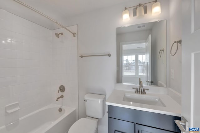 750 Park Ridge Dr, Crozet, VA 22932 - bathroom with toilet, washtub / shower combination, and vanity