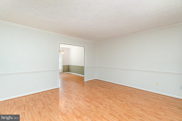 351 Point To Point Rd, Bel Air, MD 21015 - spare room with light wood finished floors, a textured ceiling, baseboards, and ornamental molding