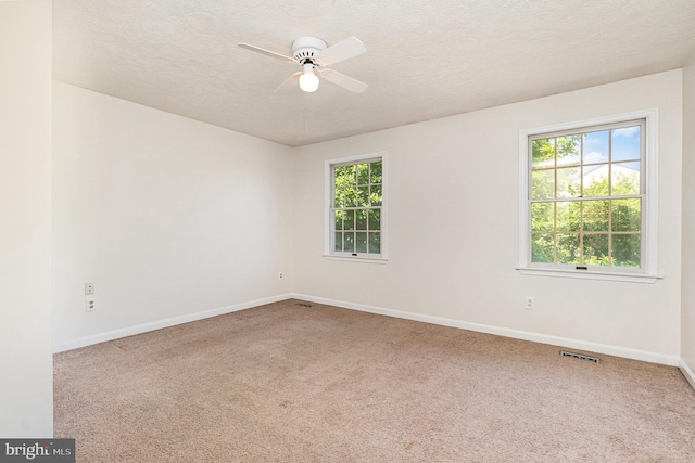 351 Point To Point Rd, Bel Air, MD 21015 - unfurnished room featuring carpet, baseboards, a ceiling fan, and a textured ceiling