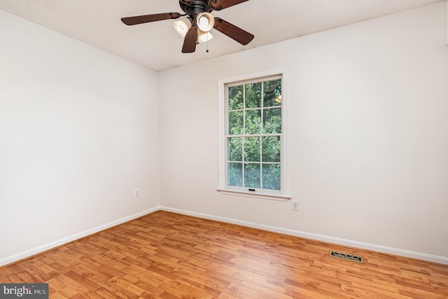 351 Point To Point Rd, Bel Air, MD 21015 - spare room with light wood-style flooring, baseboards, and a ceiling fan