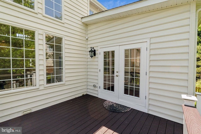 25487 Dabner Dr, Chantilly, VA 20152 - wooden terrace featuring french doors