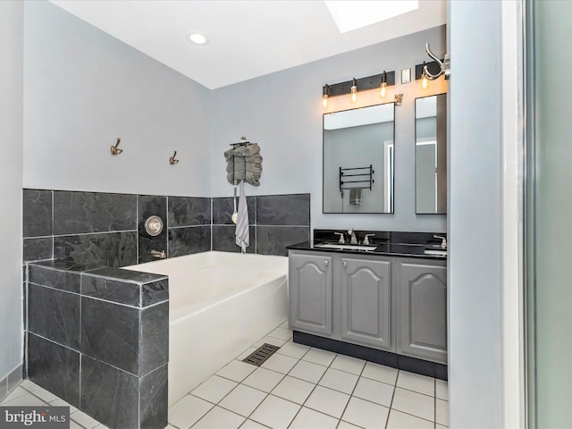 4024 Roop Rd, New Windsor, MD 21776 - bathroom featuring a bath, vanity, and tile patterned floors