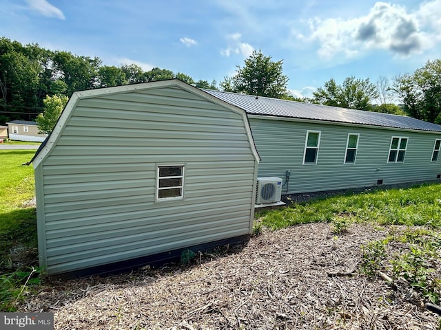 135 Crawford Quarry Rd, Falling Waters, WV 25419 - view of side of property with a cooling unit and metal roof