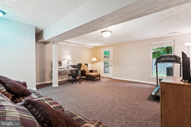 9175 Forest Lawn Ct, Springfield, VA 22152 - carpeted office with a textured ceiling and baseboards