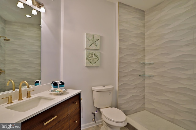 5909 Founders Hill Dr Unit 101, Alexandria, VA 22310 - bathroom with vanity, toilet, and a tile shower