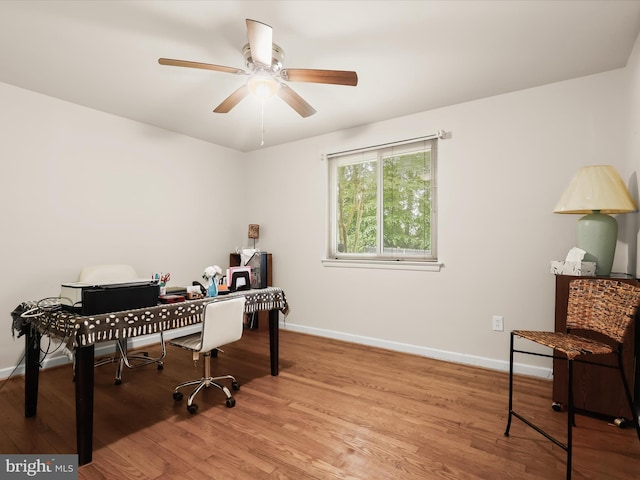 3807 24th Ave, Temple Hills, MD 20748 - office space featuring baseboards, wood finished floors, and ceiling fan