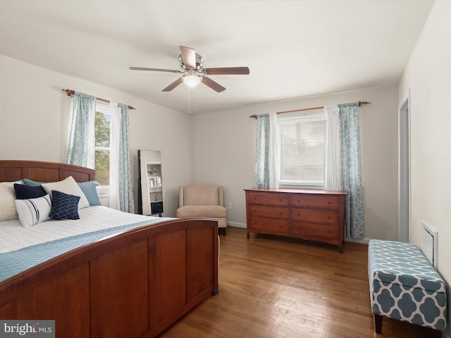 3807 24th Ave, Temple Hills, MD 20748 - bedroom with light wood-style floors and ceiling fan