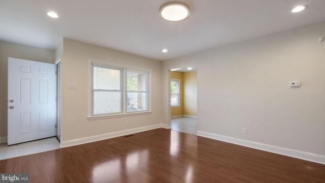 3119 Comly Rd, Philadelphia, PA 19154 - foyer entrance with wood finished floors, baseboards, and recessed lighting
