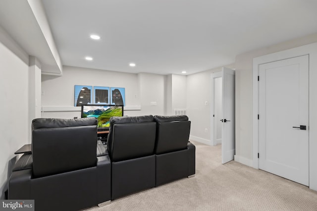 2201 Burgee Ct, Reston, VA 20191 - cinema featuring light colored carpet, recessed lighting, and baseboards