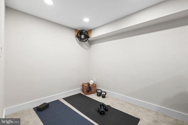 2201 Burgee Ct, Reston, VA 20191 - exercise area with carpet, recessed lighting, and baseboards