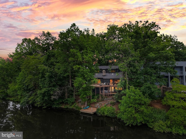 2201 Burgee Ct, Reston, VA 20191 - rear view of house featuring a water view