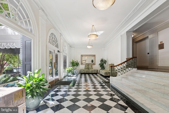 1514 17th St NW Unit 114, Washington, DC 20036 - community lobby with stairs and ornamental molding